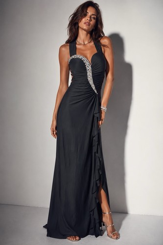 Black evening gown - evening, y2k