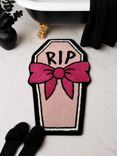 Pink coffin bath rug - pink,