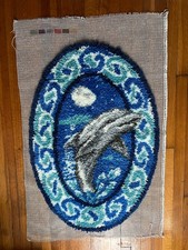 Vintage Latch Hook Rug Art