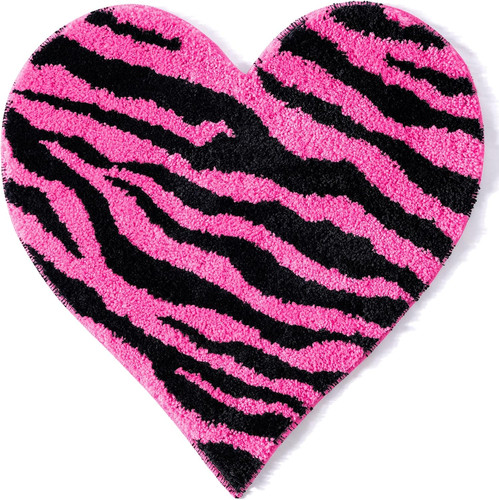 Y2k hot pink zebra - pink, rug