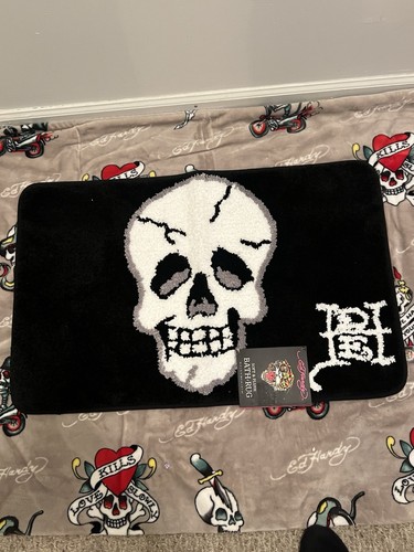 Hardy skull bath rug black - hardy,
