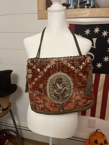 Vtg floral tapestry angel - vtg,