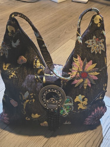 Y2k vtg carpet purse sequins - vtg,