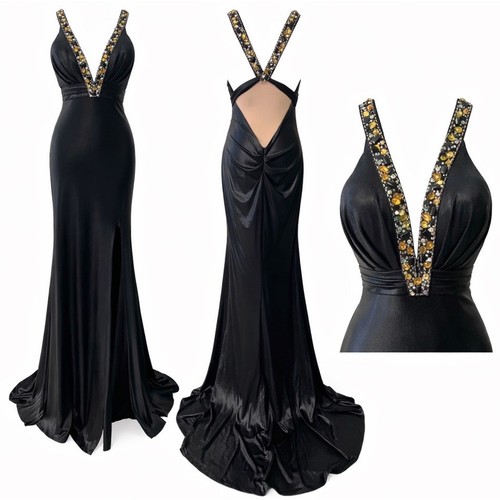 Y2k prom dress maxi - y2k, black