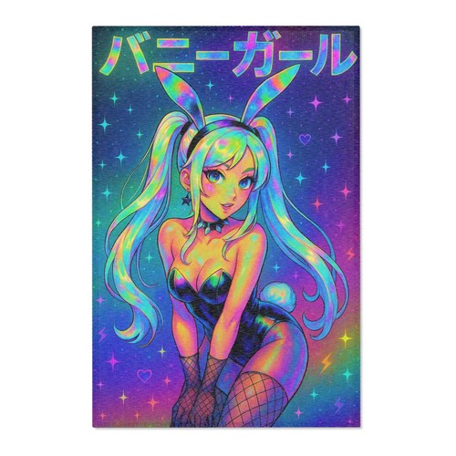 Colorful anime bunny girl - colorful,