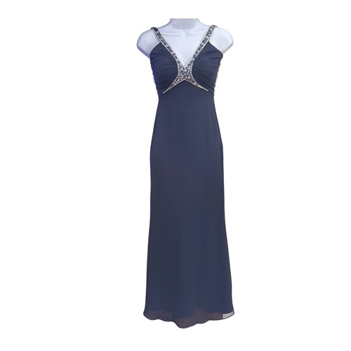 Y2k faviana navy blue chiffon - faviana,