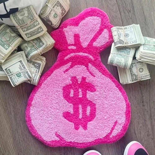 Pink money bag - money, sign
